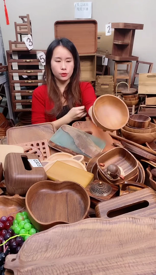 木 南美胡桃木碗16*7cm  内销  A