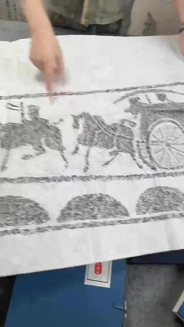 昌化石印石大*流8尺对开车马出行