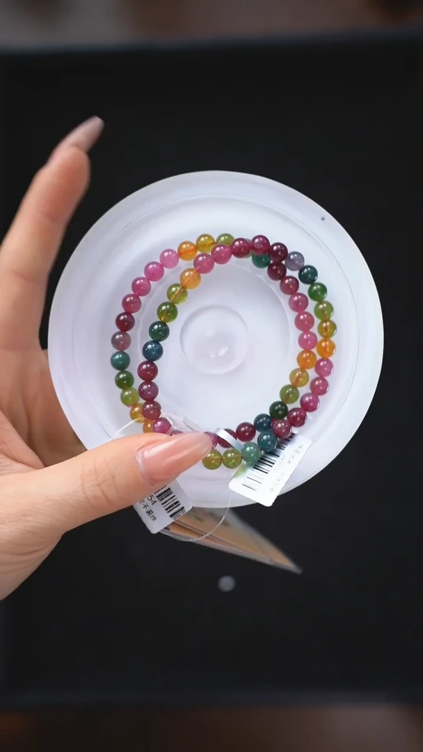 【闪购商品】碧玺手链未镶嵌q061 碧玺手链多样性发一6mm+