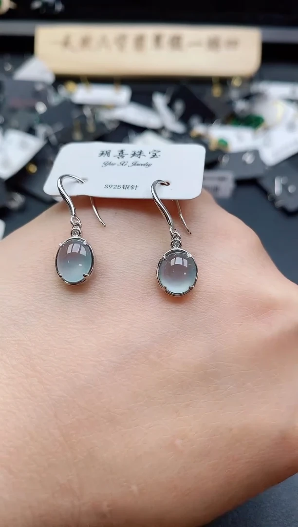 银S925镶嵌戒指翡翠1