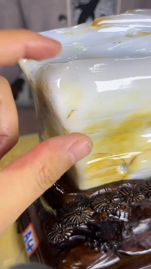 缅甸天然树化玉摆件