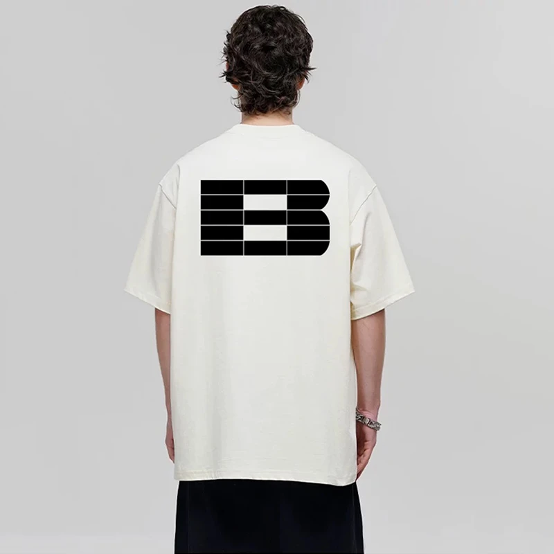 BONELESS TFK美式情侣国潮牌短袖B字印花高街男女夏季上衣休闲t恤