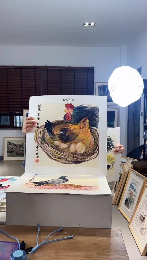 【闪购商品】版画耿玉琨限量作品亲签盖章版画S