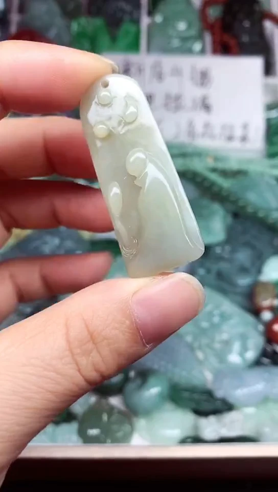 颈饰未镶嵌翡翠天然缅甸玉翡翠A货吊坠