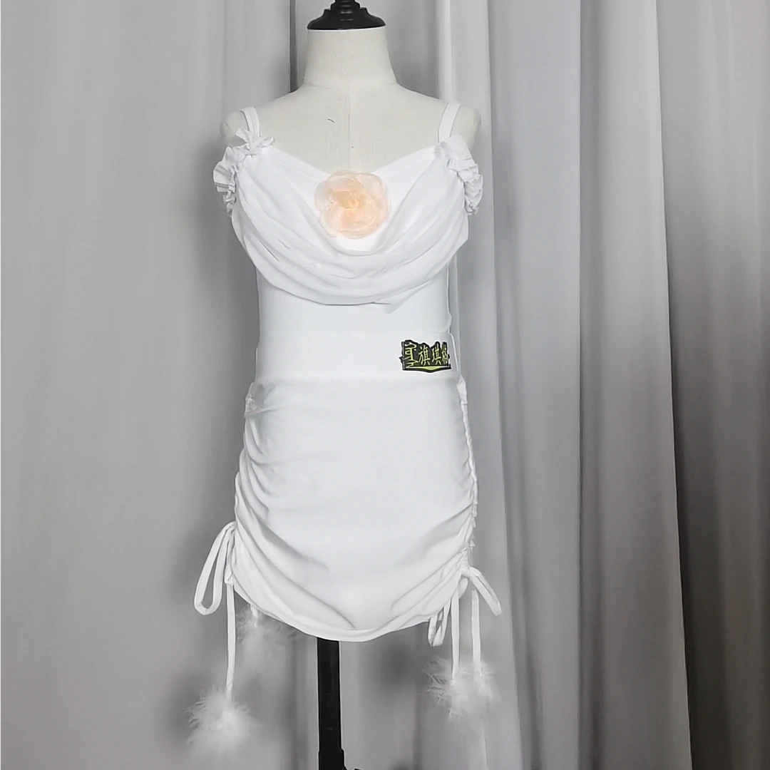 春夏新款儿童女孩女童拉丁舞时尚吊带露背包臀舞蹈练功服分体套装