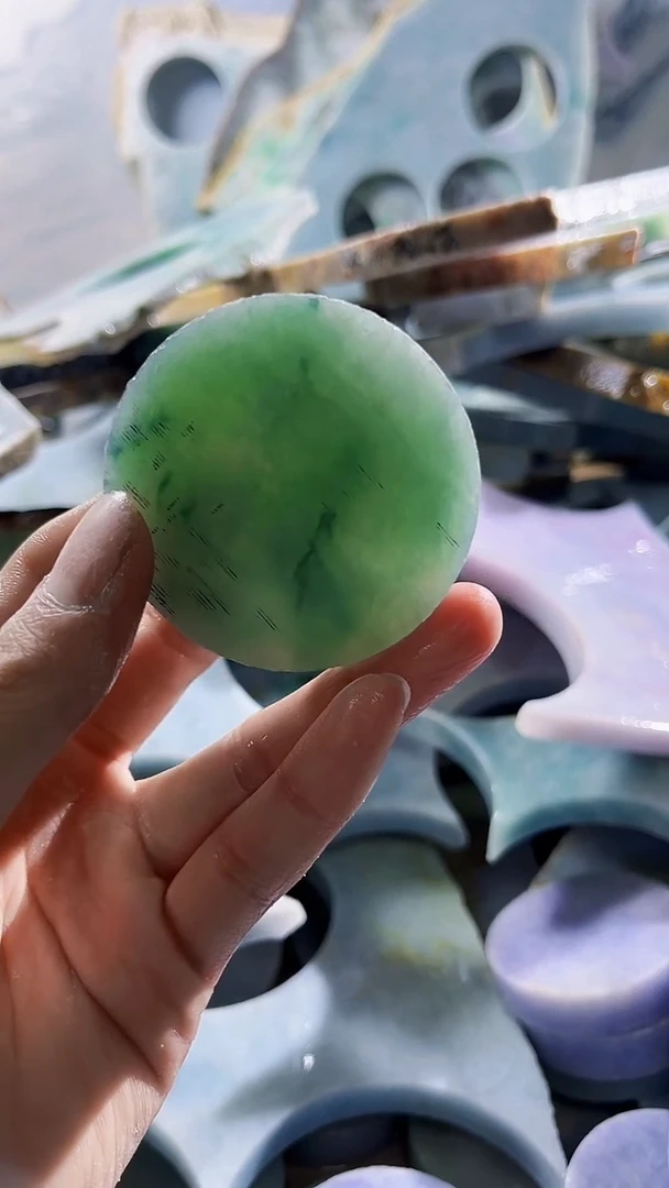 翡翠裸石缅甸翡翠A货陈5159