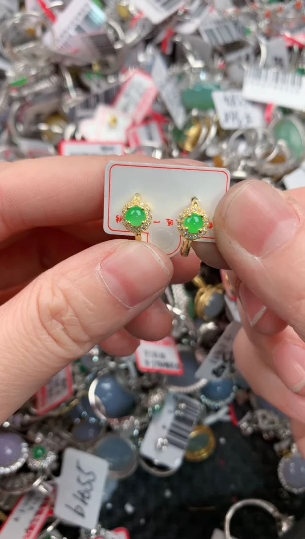 银S925镶嵌戒指翡翠777----3