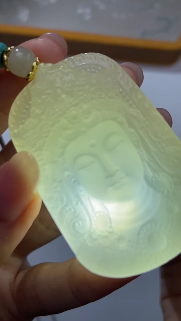 未镶嵌和田玉挂件372418/观音  多样性一件发