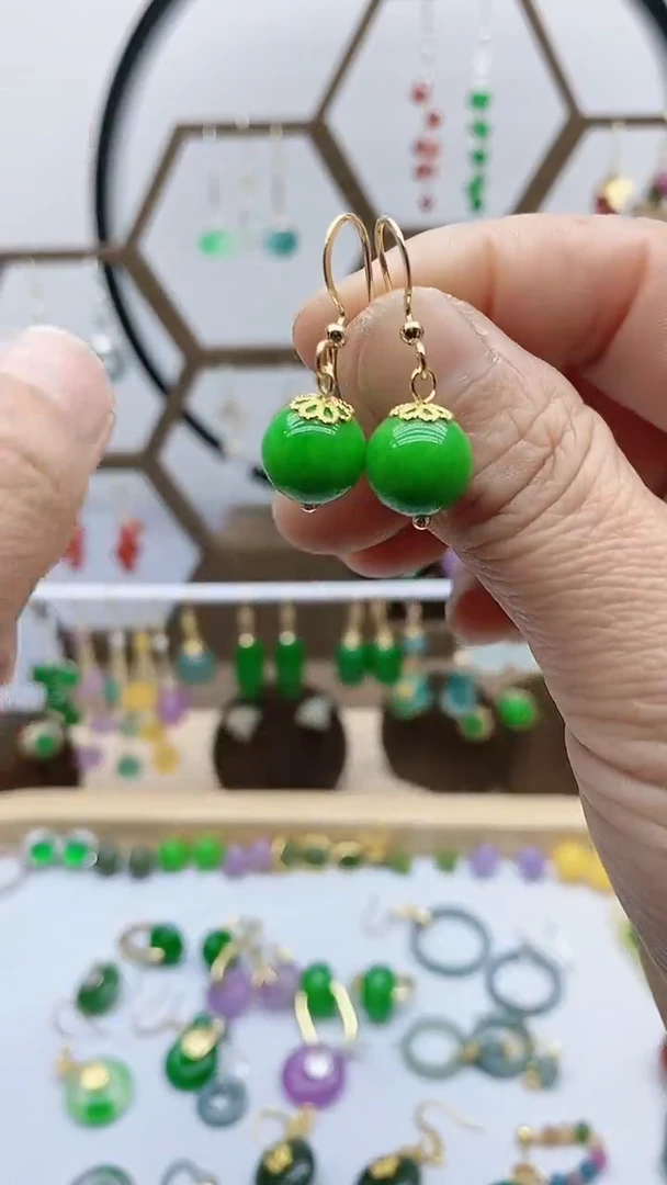 未镶嵌翡翠耳饰23翡翠