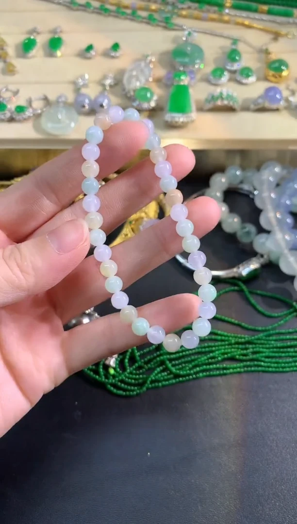 未镶嵌手串翡翠手串|200+25