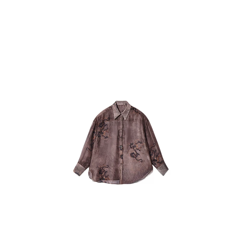 【龙哥专属】C7F10633H 新中式废土风气质长袖中式上衣衬衫