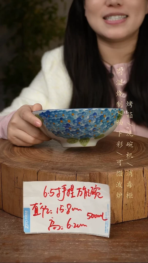 碗瓷景德镇手工手绘高温瓷釉下彩