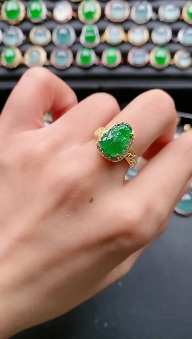 【闪购商品】翡翠戒指银S925镶嵌111111