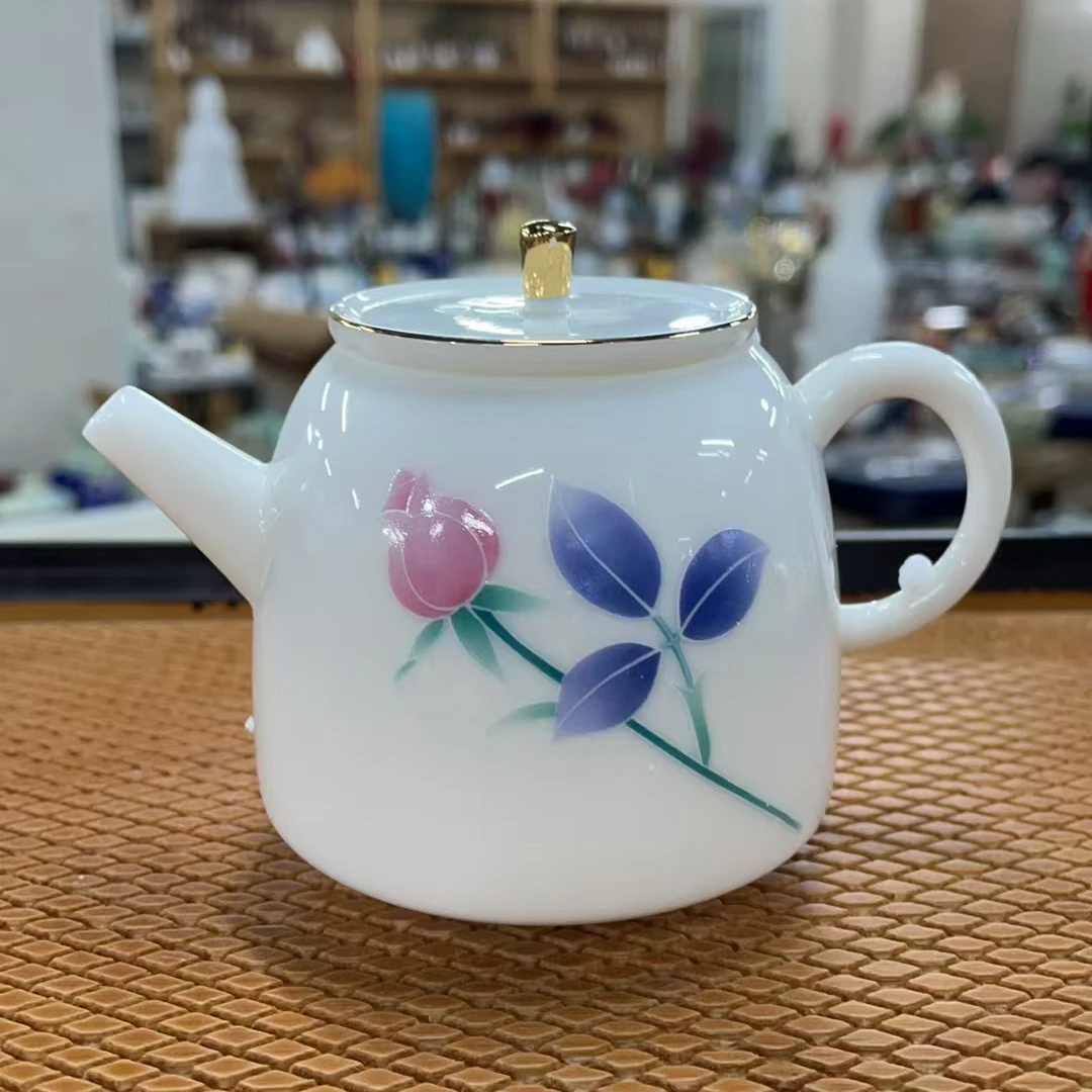 日式回流城镇玫瑰茶壶