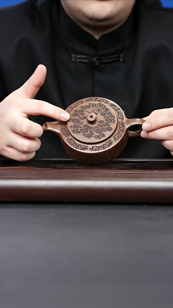 紫砂茶宠宜兴紫砂 周盘 明朝土 蒋华 640