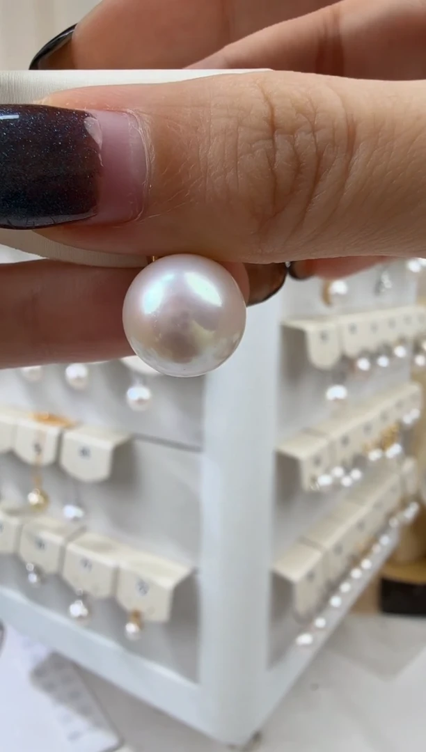 吊坠(赠链)银S925镶嵌淡水珍珠12-13mm吊坠定制