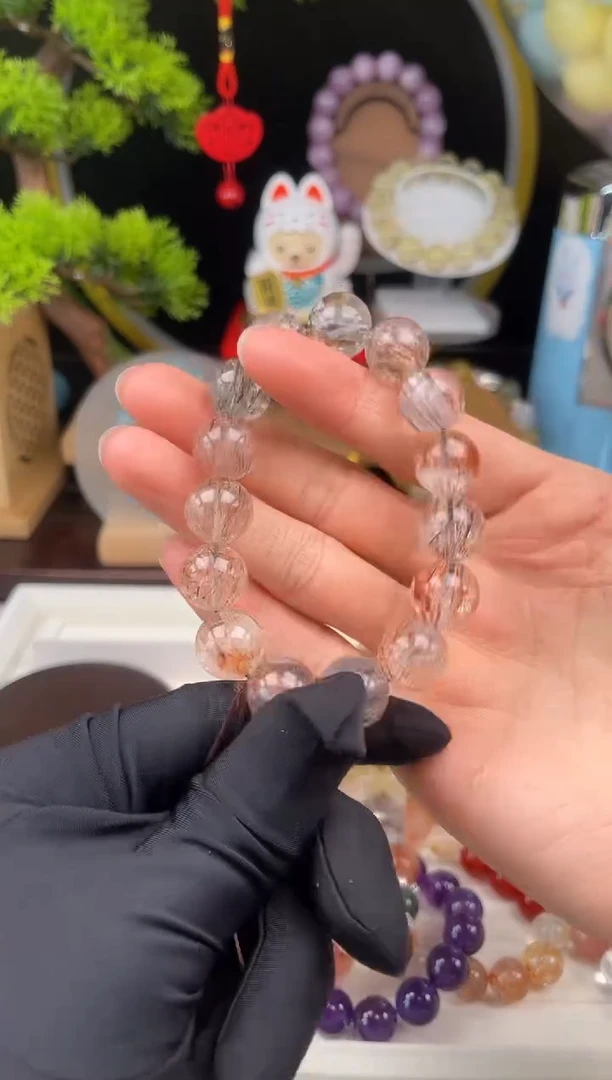 未镶嵌手链水晶黑金超七水晶素圈006