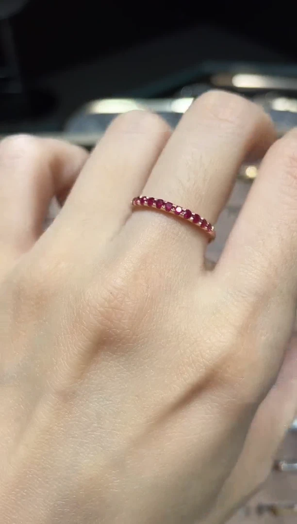 18K金镶嵌戒指红宝石1