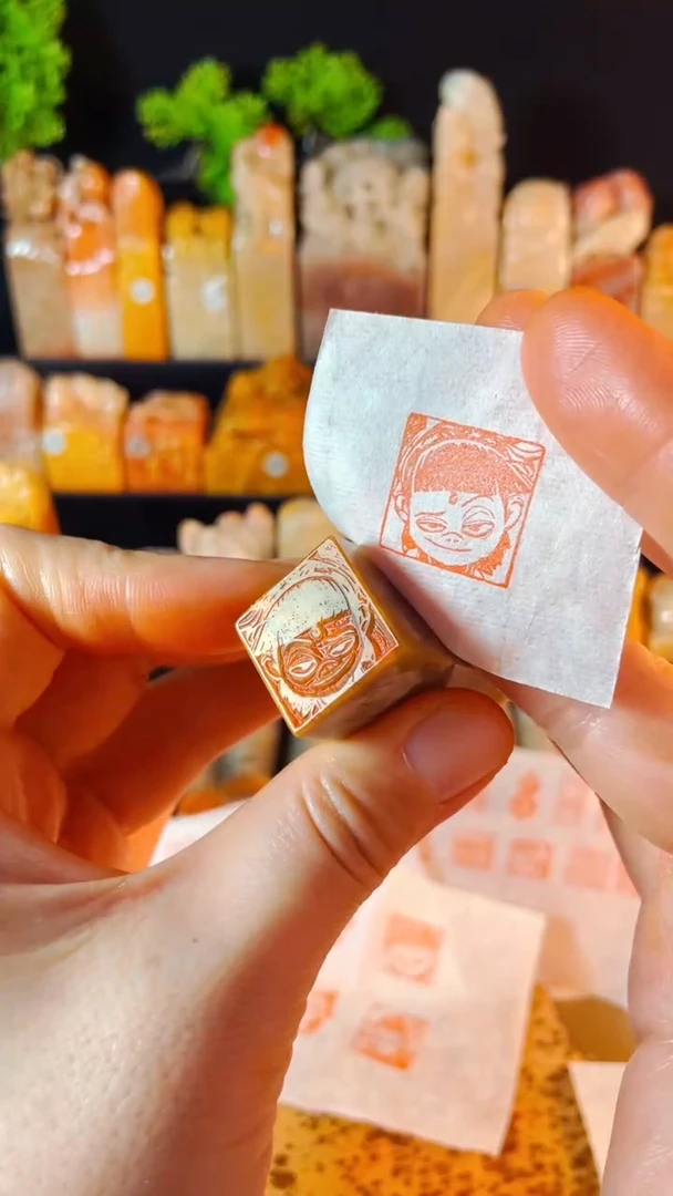 【闪购商品】巴林石印石手工篆刻《哪吒》2.0