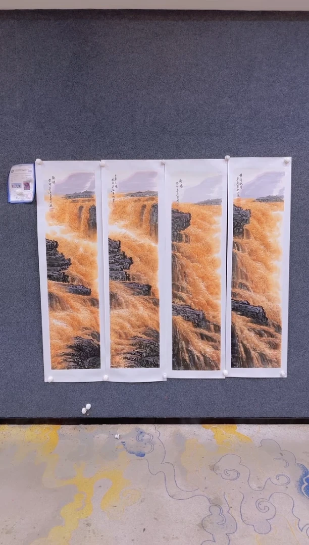 【闪购商品】国画1.26展馆-黄春香四条屏-山水12