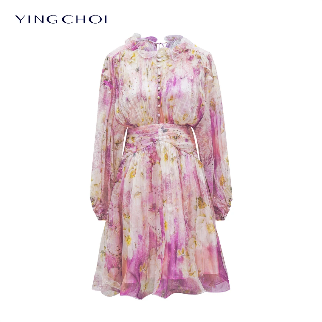 【彭彭echo专属】 YINGCHOI桑蚕丝仙女裙小个子仙气夏季YCHSD31241D