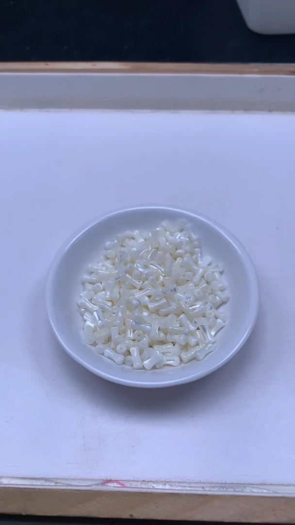 未镶嵌散珠拼合珍珠（马贝珠）M638 珍珠贝竹节8*4mm10个5元