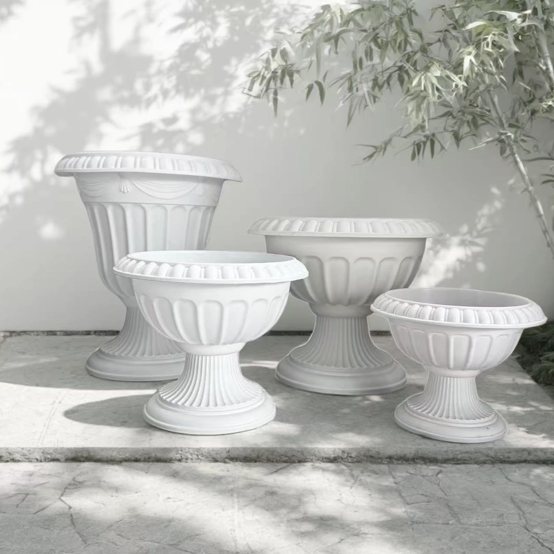 罗马风格塑料花盆家用特大号树脂可用于庭院布置及家居装饰大号