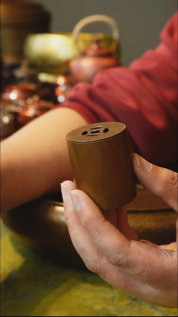 纯紫铜财源滚滚盖置