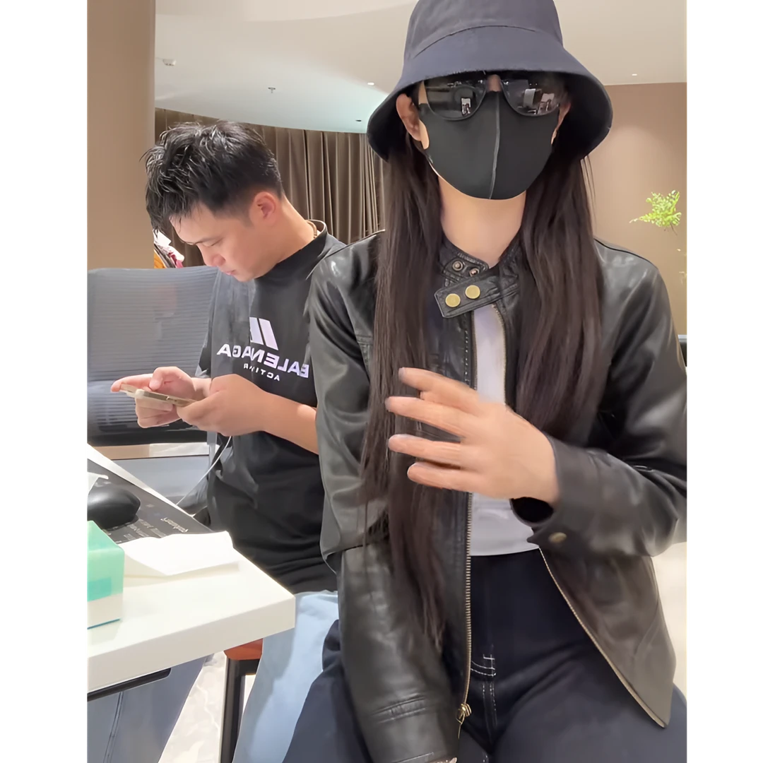宿慕SUMU小立领高级感复古皮衣秋季2025新款时尚气质外套8713