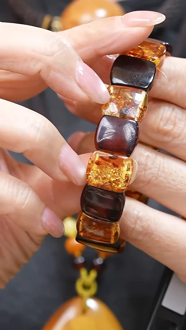 琥珀颈饰未镶嵌7673天然蜜蜡珠宝奇石全部保真