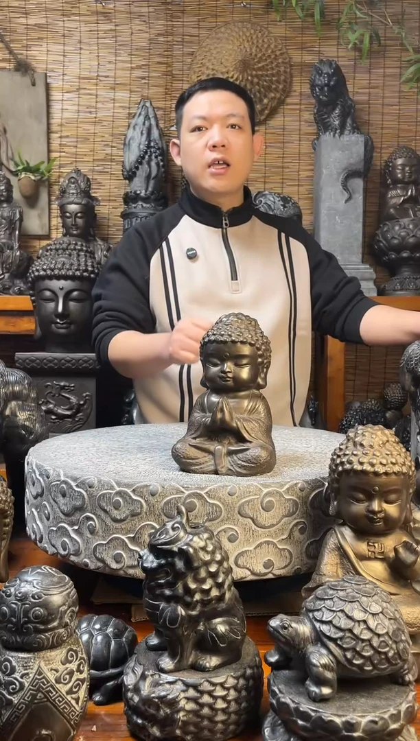 石材22宝宝佛单个天然青石雕刻