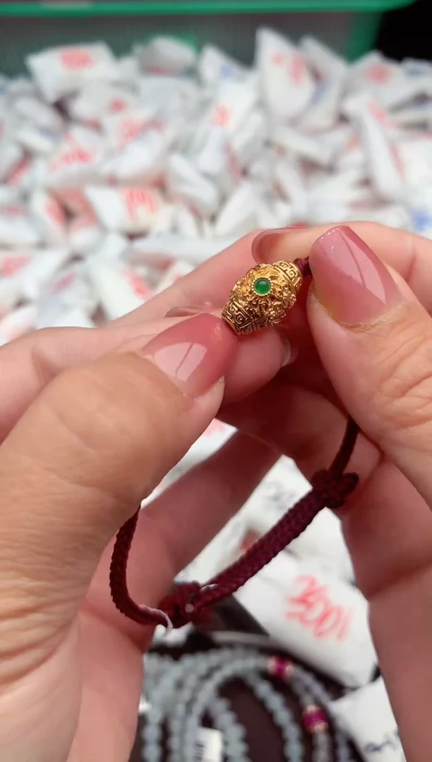 【闪购商品】翡翠手绳18K金镶嵌一