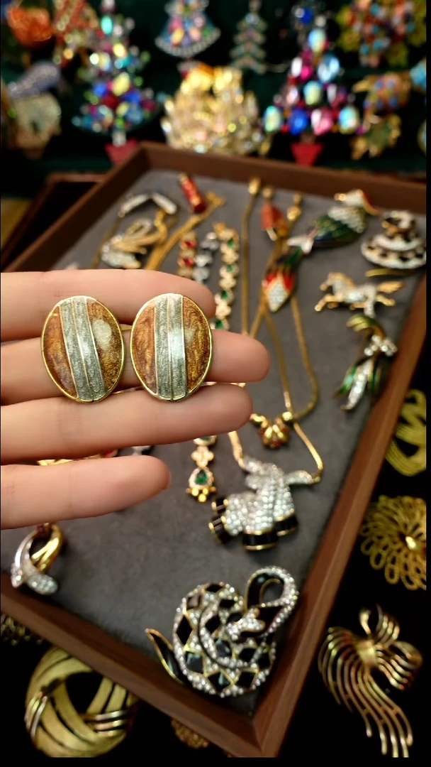 纯铜合金琉璃兰*1耳环