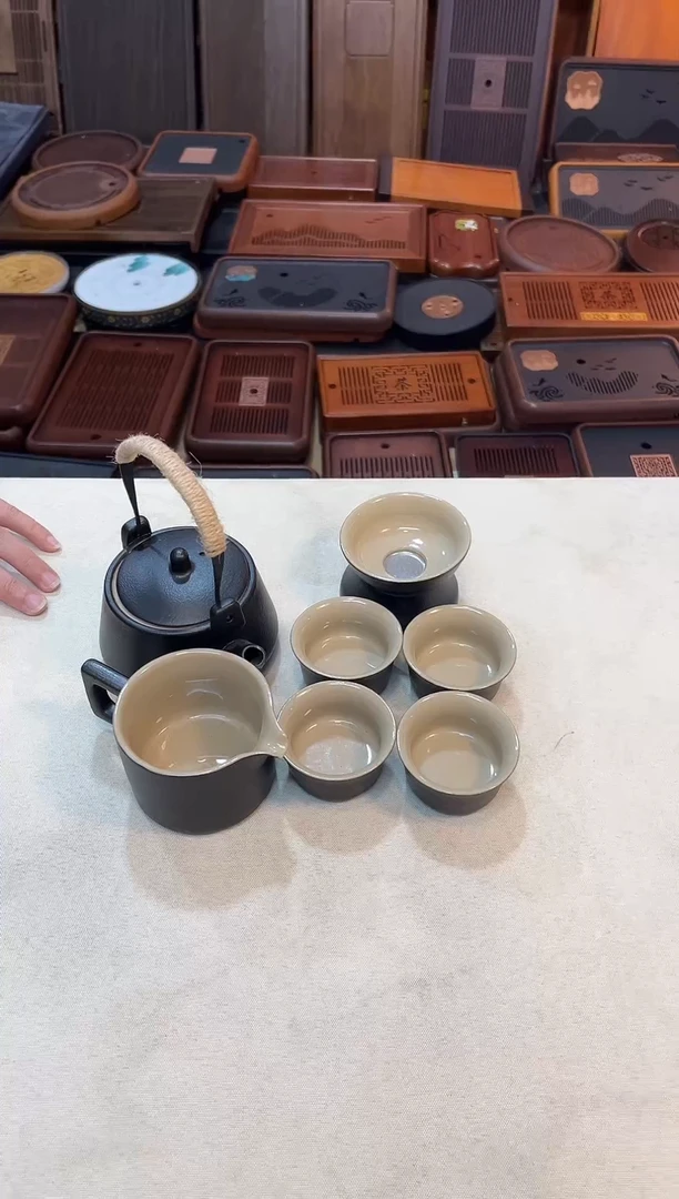 黑桃茶具套装一壶4杯
