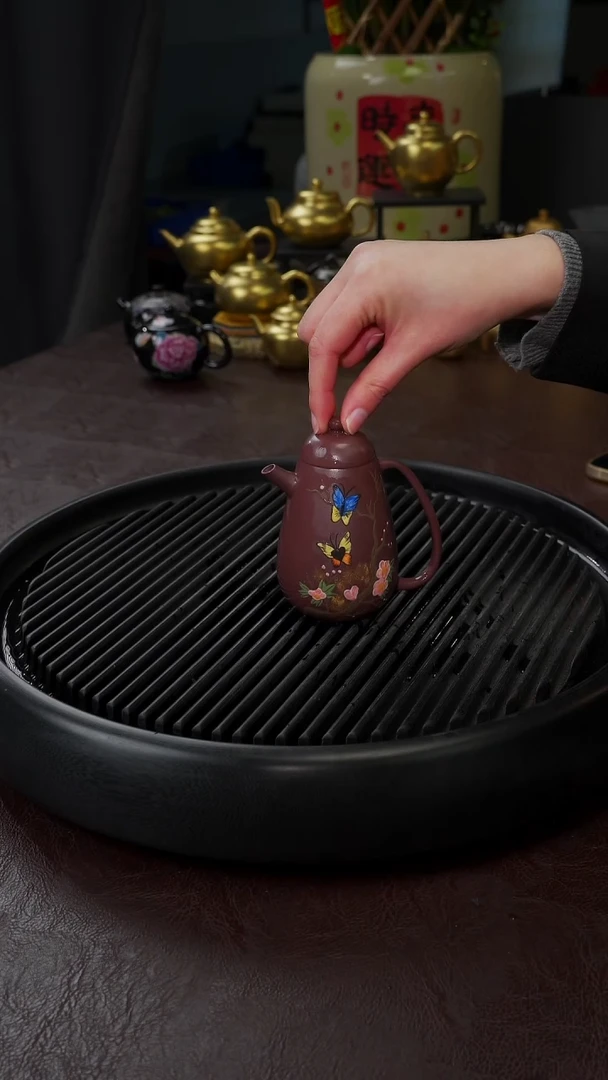 【闪购商品】杯【宜景窑紫砂】手绘壶18