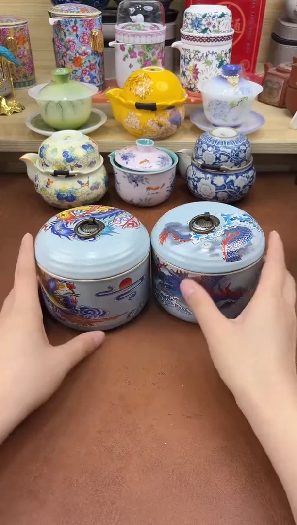 陶陶瓷茶具摆件旅行套组