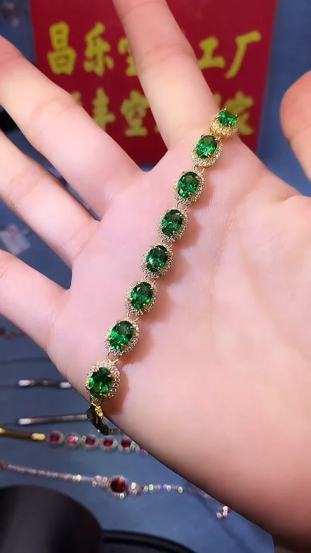 【闪购商品】透辉石手链银S925镶嵌1111