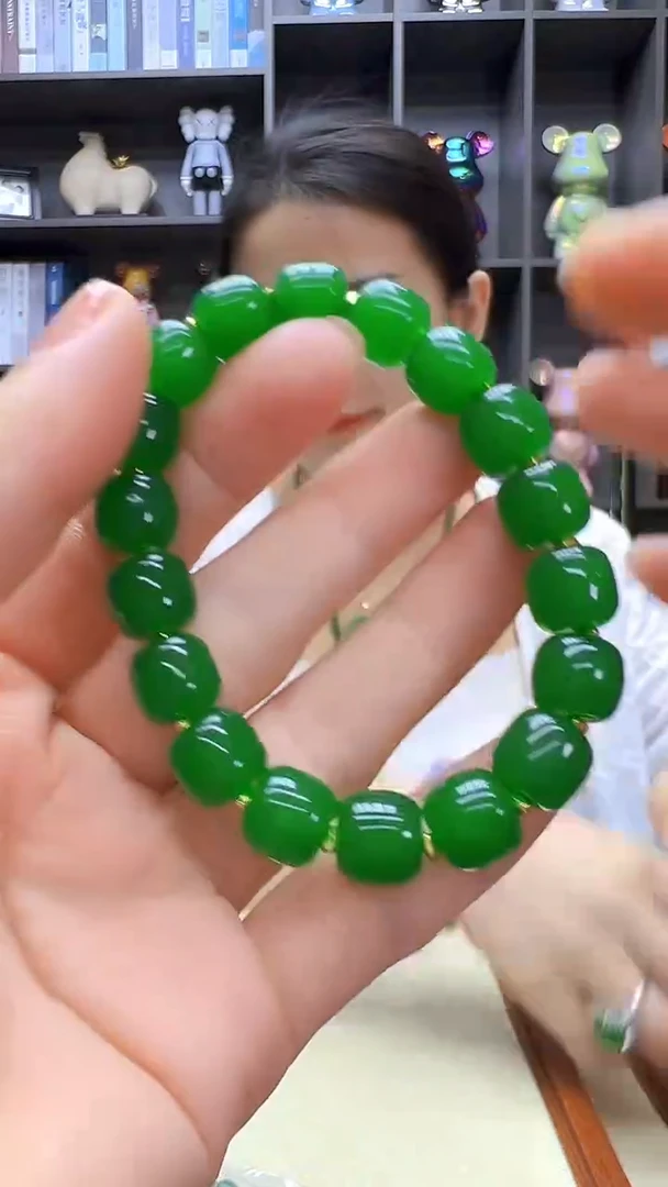 翡翠14K金镶嵌颈饰沉白diy劲饰