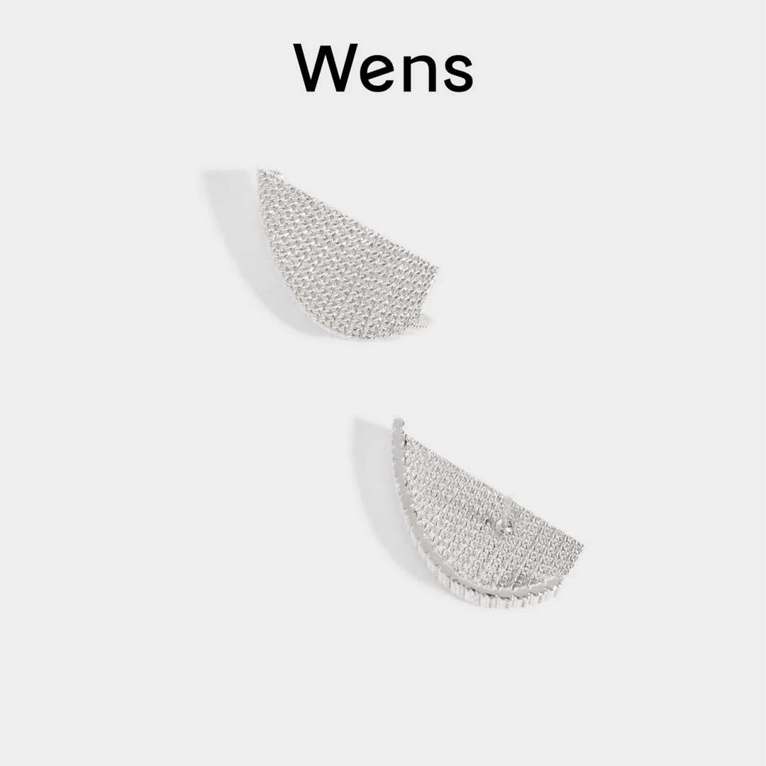 Wens/吻斯 铜合金耳饰 浮光 链条半圆形耳环潮酷高级设计感耳环