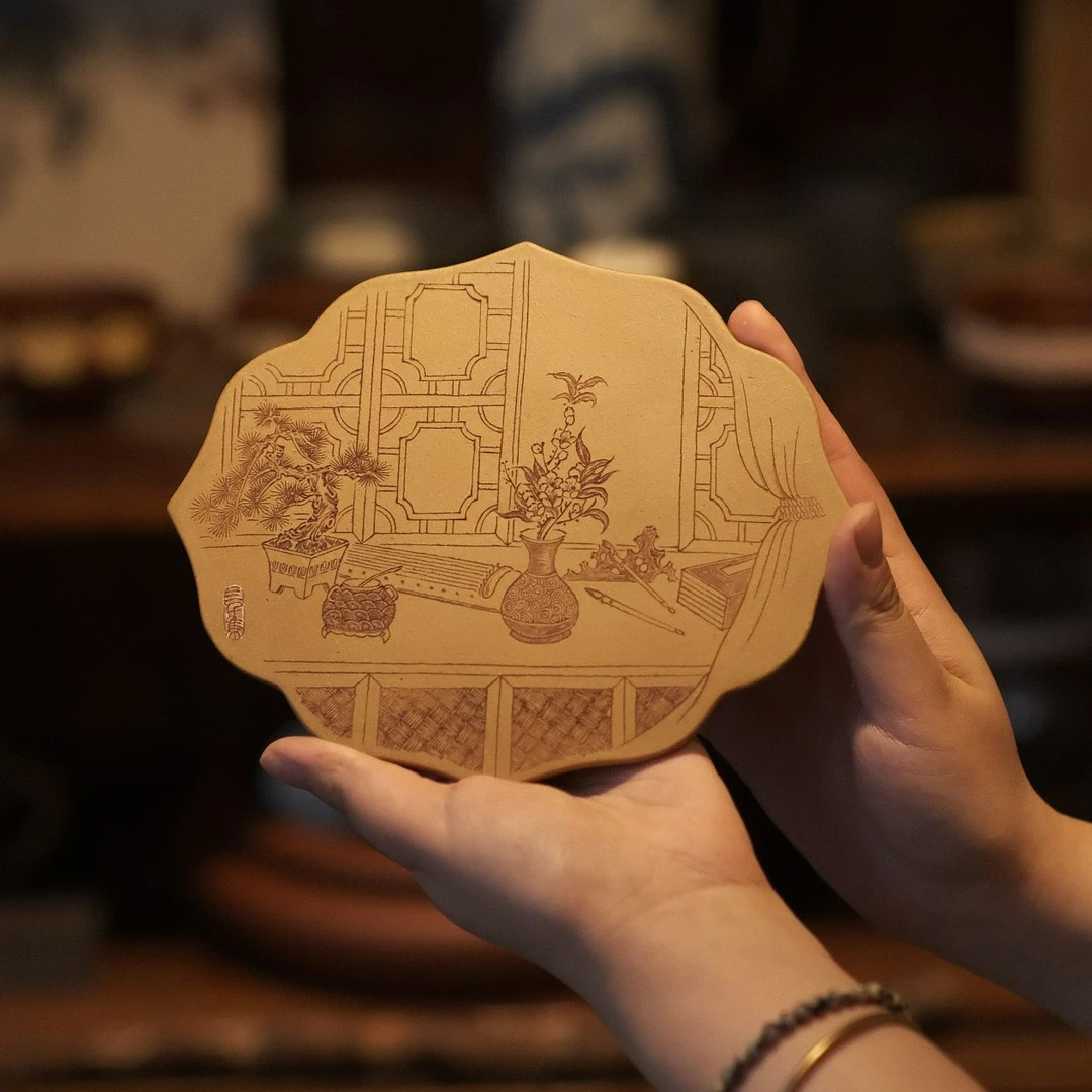 观一茶堂 | 三千集·全手工制小轩窗陶板画段泥堆砌板画