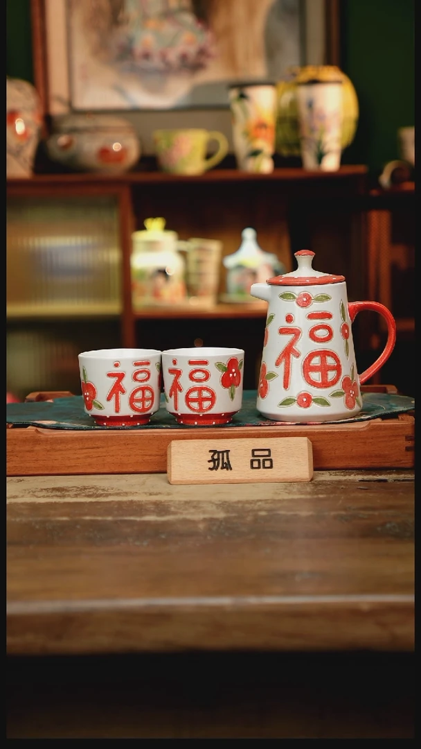 瓷片馨****t景德镇纯手工釉下彩精品茶具水杯