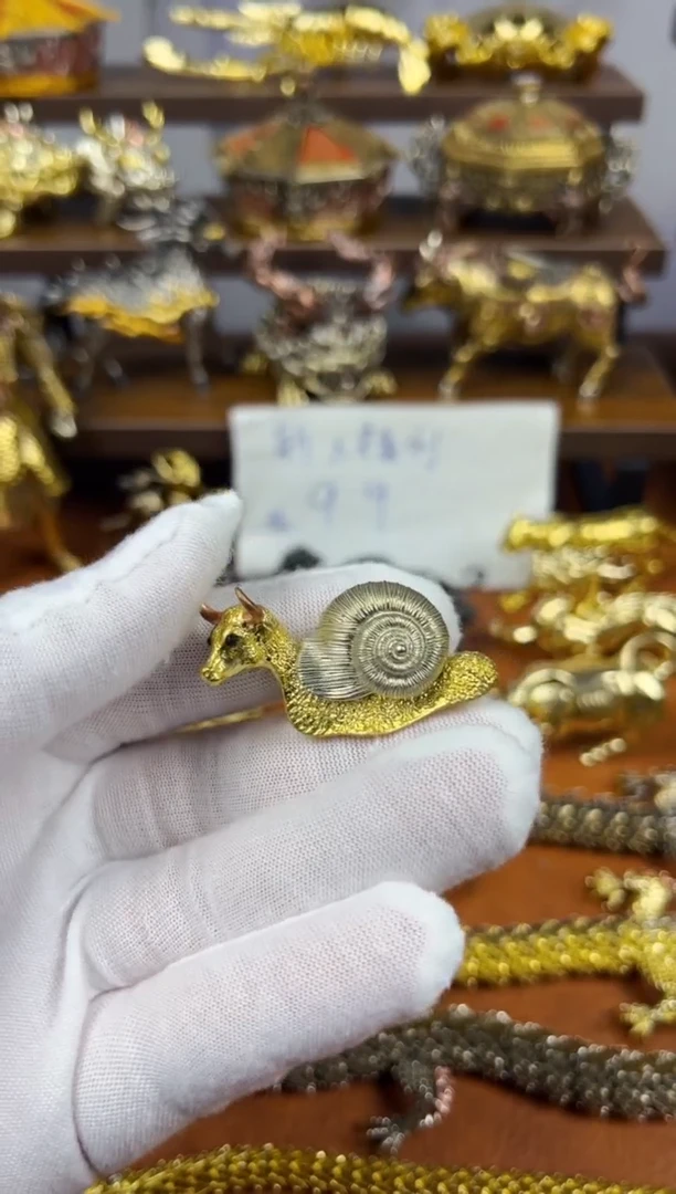 蜗牛小号摆件三铜