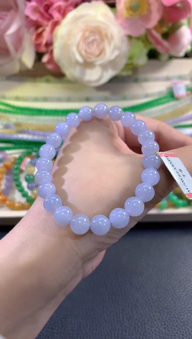 未镶嵌手串翡翠c119紫货有色差多样性一件发
