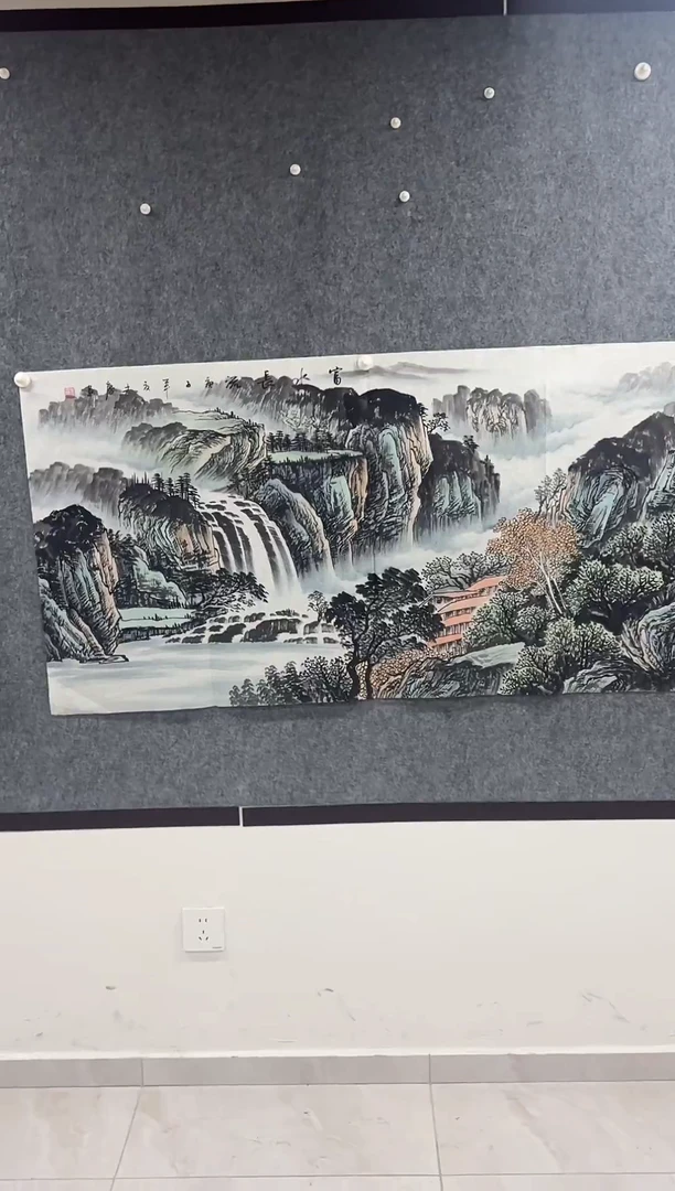 国画丹青专属福利-四尺整张富水长流带证书