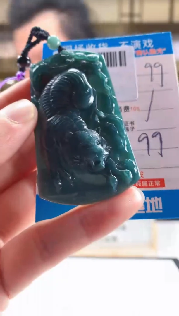 颈饰未镶嵌翡翠天然翡翠A货拍一发一