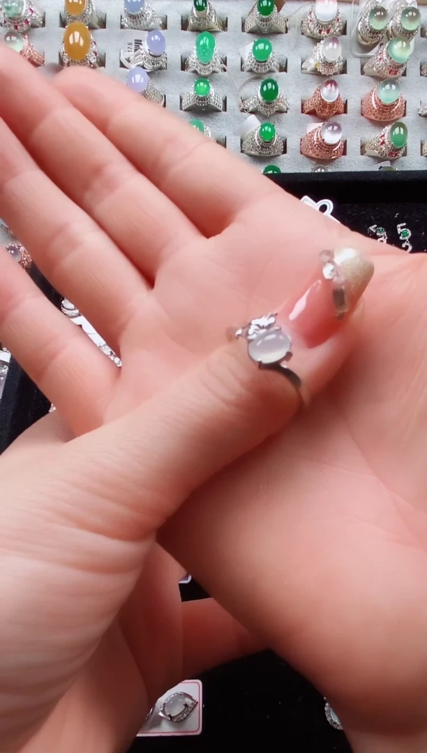 【闪购商品】翡翠戒指银S925镶嵌盘主女戒专场