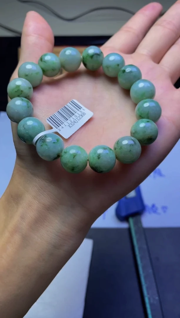 未镶嵌定制翡翠珠串  卡14+
