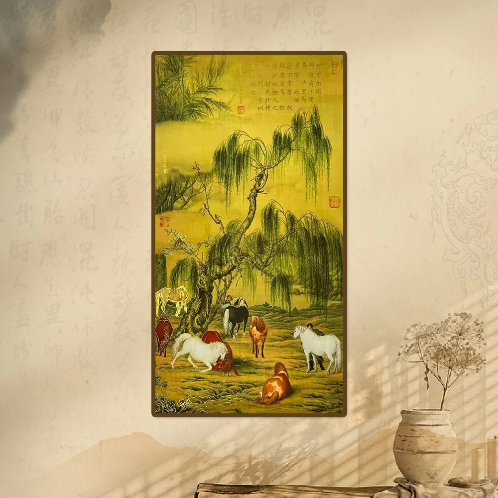 葛溪月老师展览代表作品—《八骏图》