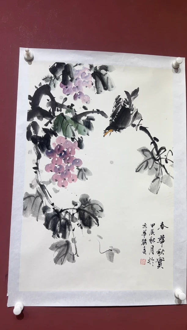 国画马丽春花鸟精品