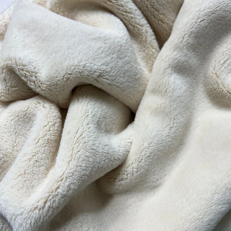 【米杏色毯】230*250cm冬季保暖床单盖毯双人绒毯卧室亲肤加厚纯色